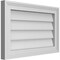 Ekena Millwork Vertical Surface Mount PVC Gable Vnt: Non-Functional, w/2"W x 1-1/2"H, Brickmould Frame, 22"W x 14"H GVPVE22X1402SN - alternate 2
